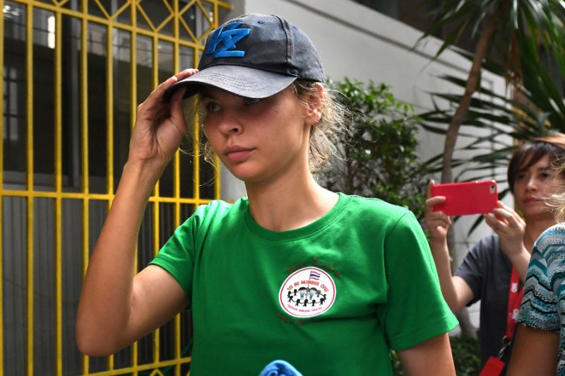 Anastasia Vashukevich, known as Nastya Rybka, was held in a police raid last February in the sleazy Thai seaside resort of Pattaya. — AFP