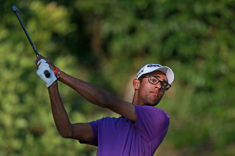 American 17-year-old Akshay Bhatia, here teeing it up as an amateur in the US PGA Tour Valspar Championship in March of 2019, is set to make his professional debut at the Sanderson Farms Championship. — AFP