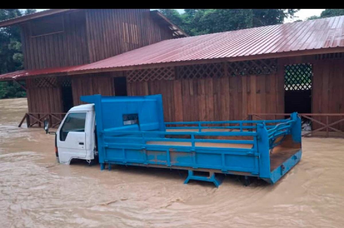 The recent floods in Belaga, last month. - Pic courtesy Abun Sui’s office
