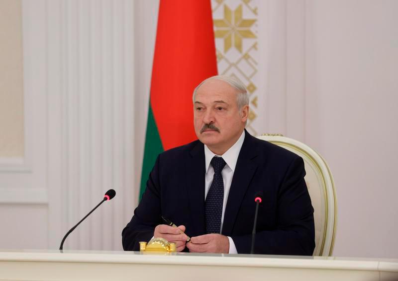 Belarusian President Alexander Lukashenko chairs a meeting with high-ranking officials in Minsk, Belarus October 21, 2020. — Reuters