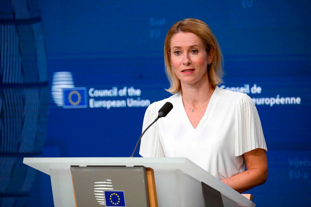 European Union High Representative for Foreign Affairs and Security Policy Kaja Kallas. (Photo by Nicolas TUCAT / AFP)
