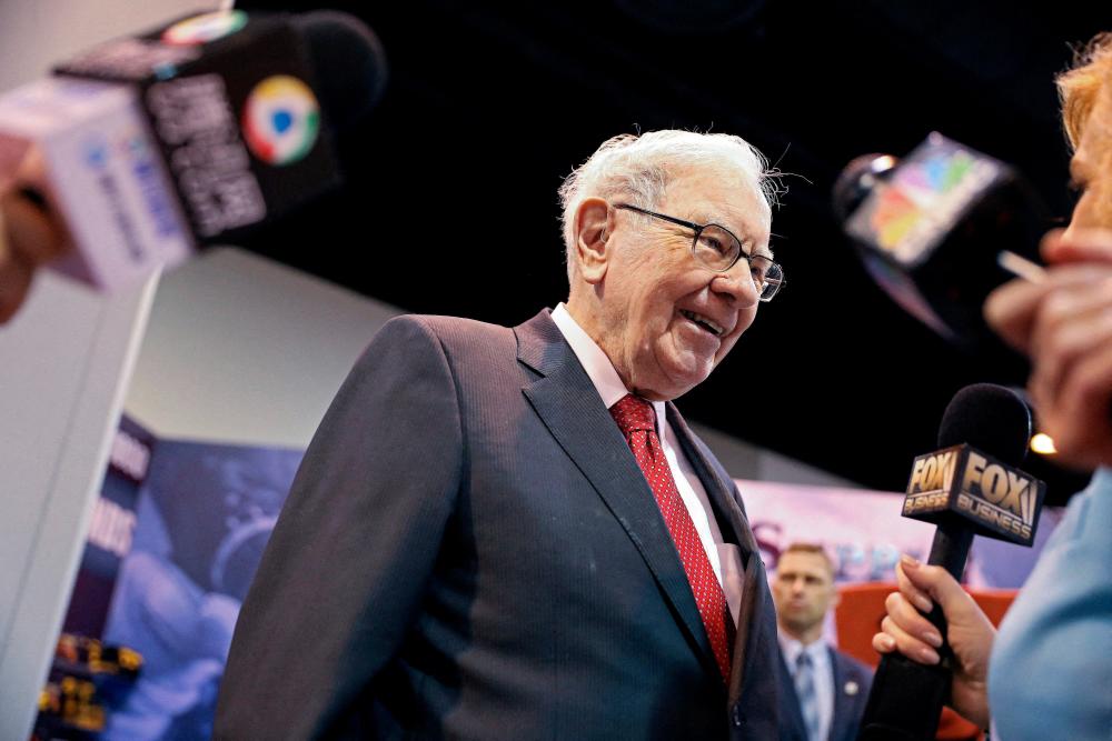 Buffett is pictured at Berkshire Hathaway’s annual shareholder meeting in Omaha in May 2019. – Reuterspix