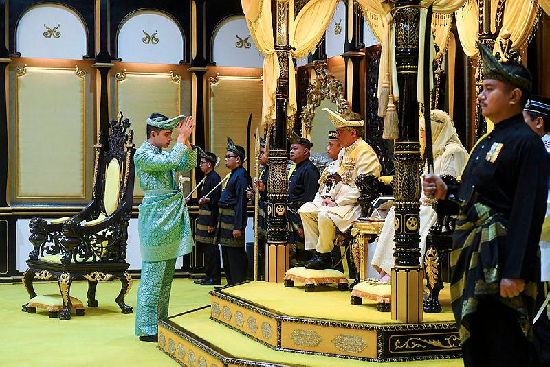 Tengku Hassanal Ibrahim Alam Shah Al-Sultan Abdullah during his proclamation ceremony, on Jan 29, 2019. - BERNAMAPIX