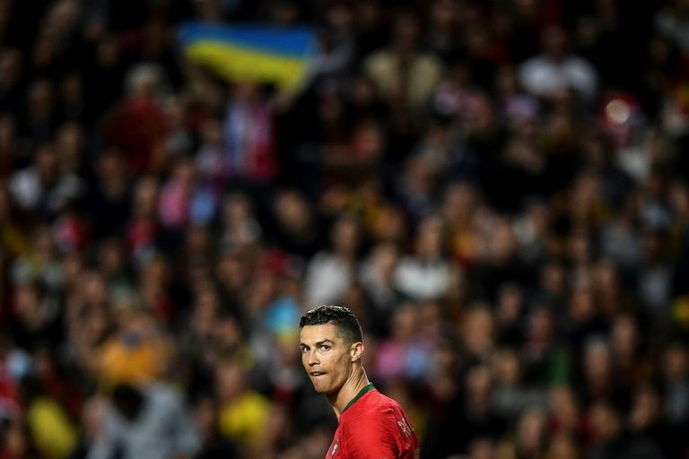 Cristiano Ronaldo drew a blank in his first international match in nine months as Portugal drew 0-0 with Ukraine. — AFP