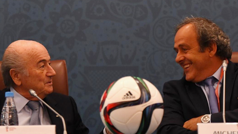 Sepp Blatter (left) an Michel Platini.