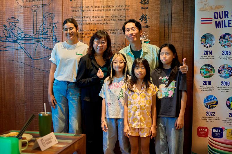 $!(From left) UpCycled project manager Mikhaela, Global Environmental Centre manager Adelaine Tan and Boat Noodle founder and CEO Tony Lim.