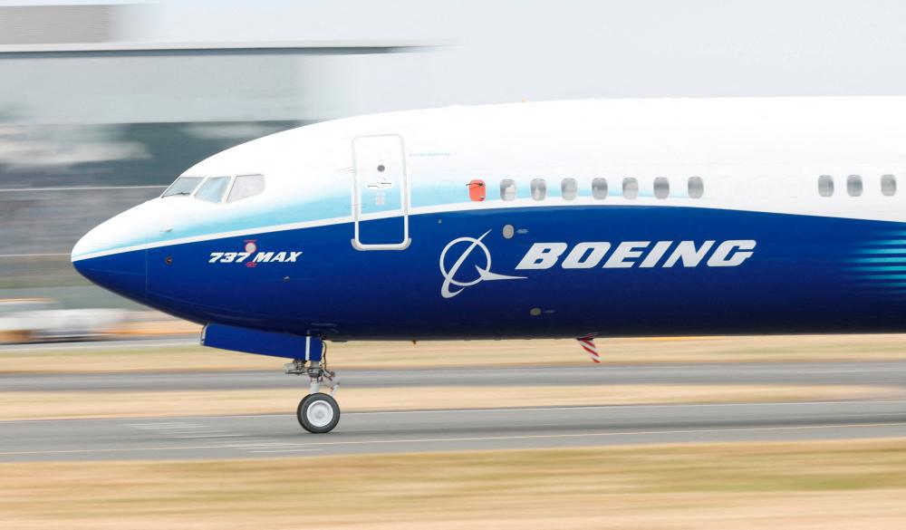 A Boeing 737 MAX aircraft during a display at the Farnborough International Airshow on July 20. – Reuterspix