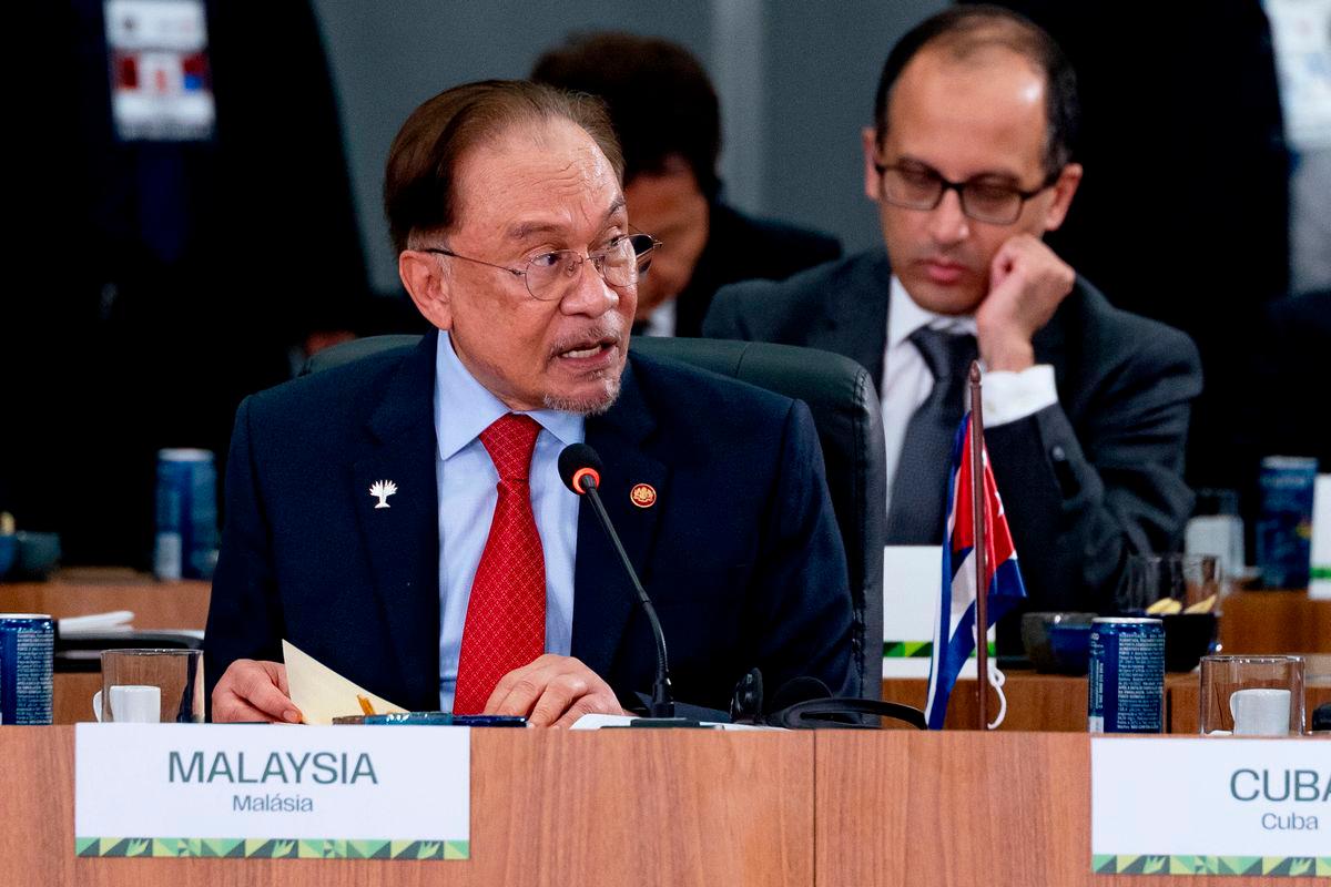 Prime Minister Datuk Seri Anwar Ibrahim addresses the BRICS Leaders’ Summit here today. - Photo by BERNAMA