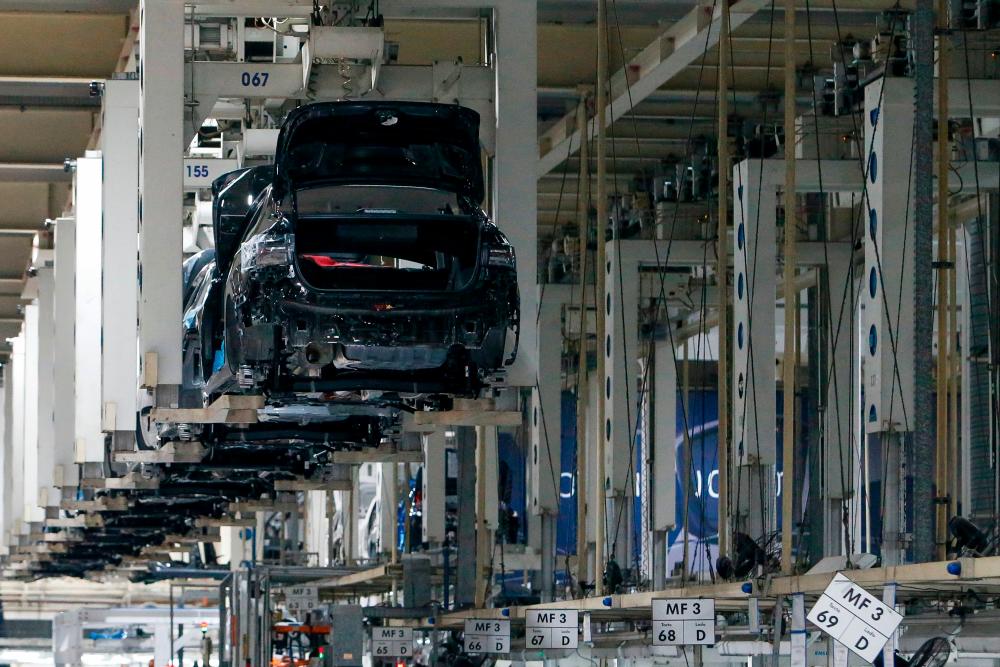 A general view of a section of the production line of the Volkswagen car factory in Sao Bernardo do Campo, Sao Paulo, Brazil, taken on February 2, 2024. – AFPpic