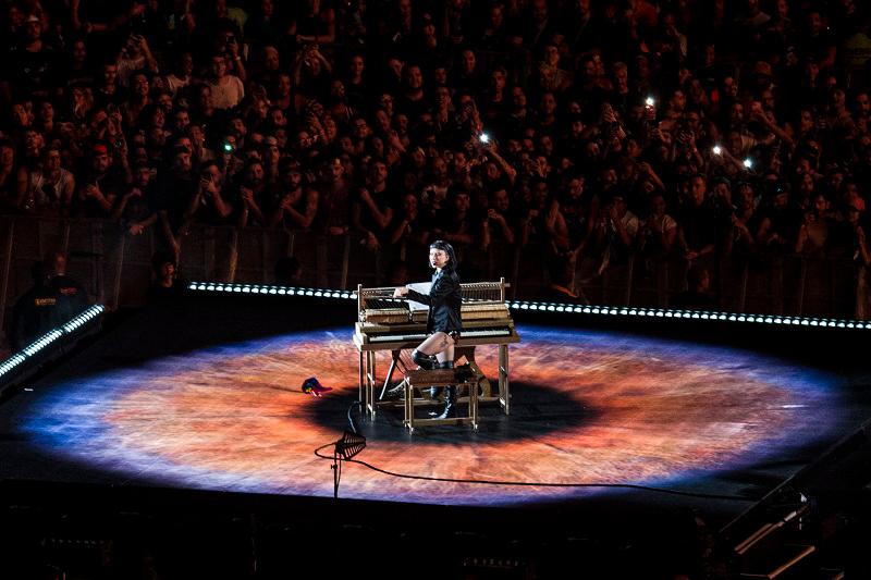 US pop star Lady Gaga performs during her concert at Copacabana beach in Rio de Janeiro, Brazil on May 3, 2025. - Daniel RAMALHO / AFP