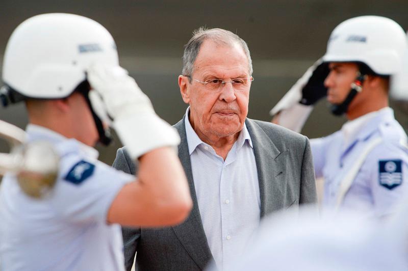 This handout picture released by the G20 Brazil Press Office shows Russian Foreign Minister Sergey Lavrov. - AFP PHOTO / G20 PRESS OFFICE / HANDOUT