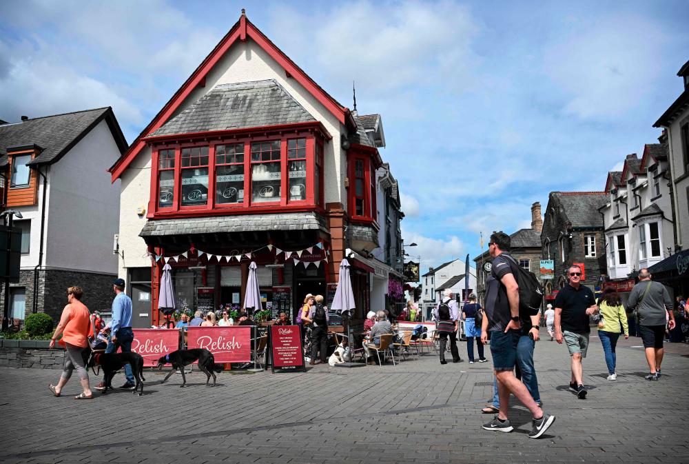 A scene of the town centre of Keswick in the Lake District, northwest England. An economist says ricing across much of the housing market in Britain remains resilient for now. – AFPpix