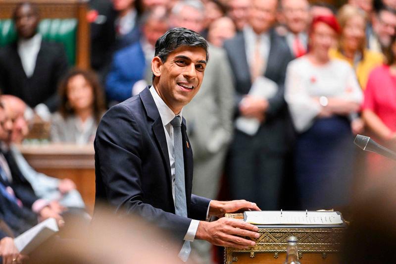 A handout photograph, released by the UK Parliament, shows Britain’s main opposition Conservative Party’s acting Leader Rishi Sunak speaking during his last Prime Minister’s Questions (PMQ) session, in the House of Commons, in central London - AFPpix