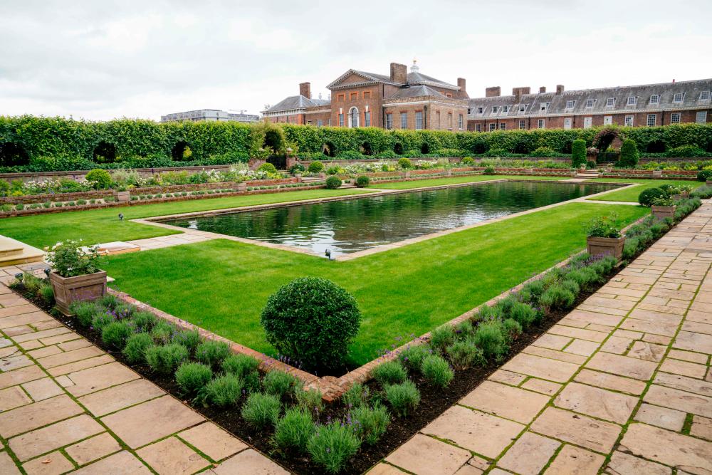 An undated handout picture released by Kensington Palace June 30, 2021 shows The Sunken Garden which will be the permanent home of a statue of Diana, Princess of Wales and was one of The Princess’s favourite locations.– AFP