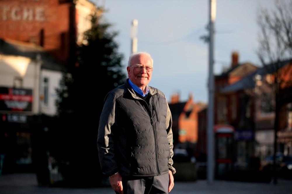 Ex-Labour Party MP for Blyth Ronnie Campbell poses in the market square in the town of Blyth in northeast England on Dec 13, 2019 the day after the former mining town voted in a Conservative MP for the first time in its history contributing to the Tory party's landslide victory. — AFP