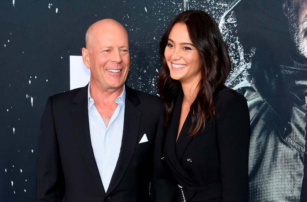 Bruce Willis and Emma Heming at the premier of his film ‘Glass’. – AP