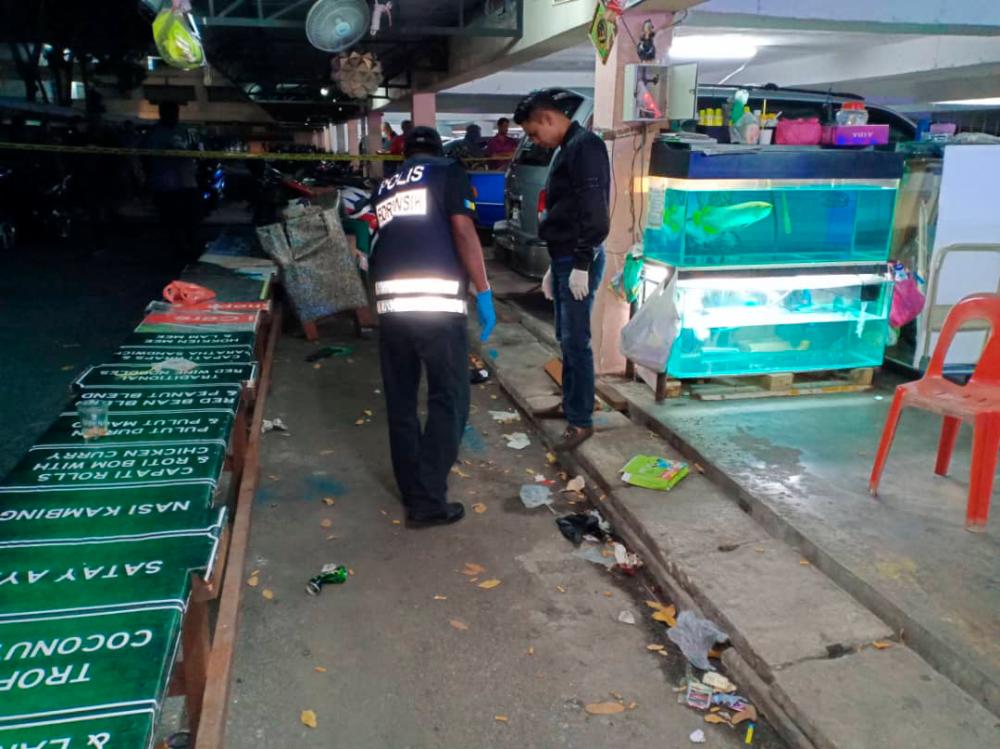 The police’s forensics team at the scene of the incident, on Jan 12, 2018. — Bernama