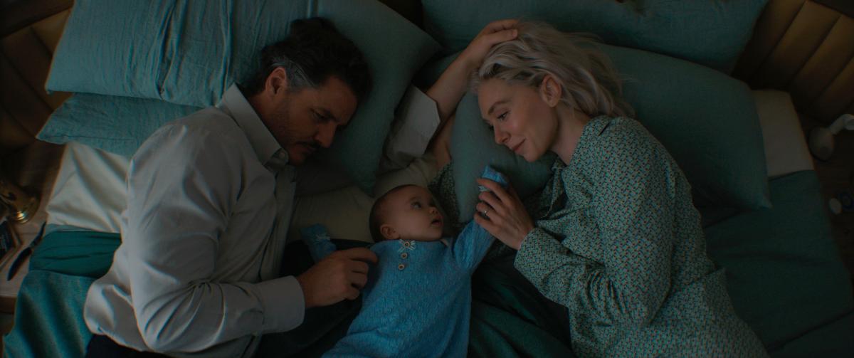 (From left) Reed (Pascal), Franklin (Scott) and Sue (Kirby) share a quiet moment amid the chaos. - PR