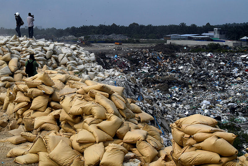 The site where waste were dumped in Machang Bubuk, Bukit Teh. — Bernama