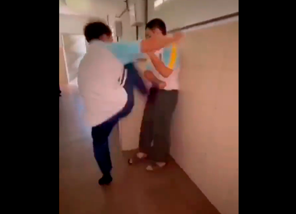 Screen grab of viral video clip on social media.