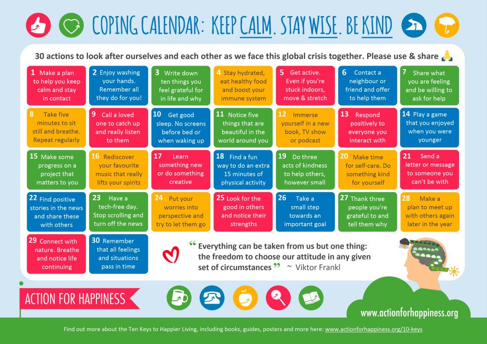 $!The 30-day Coping Calendar. Download link below.