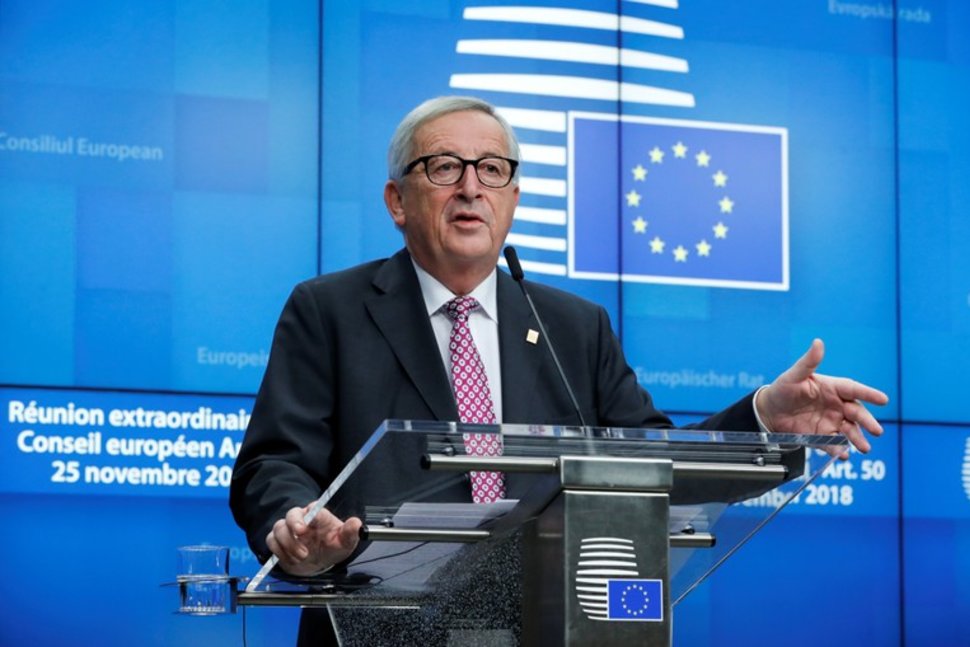 European Commission President Jean-Claude Juncker attends a news conference after the extraordinary EU leaders summit to finalise and formalise the Brexit agreement in Brussels, Belgium Nov 25, 2018. — Reuters