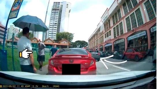 A screenshot of the video.- YOUTUBE/SG Road Vigilante
