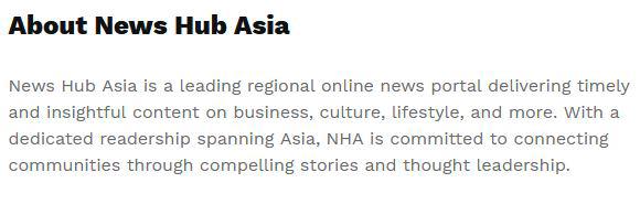 $!News Hub Asia Announces the Inaugural NHA Top 10 Awards