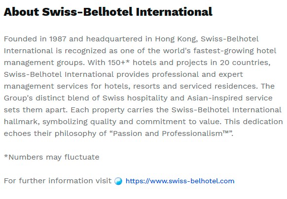 Swiss-Belhotel International Wins Leading Industry Awards $!Swiss-Belhotel International Wins Leading Industry Awards
