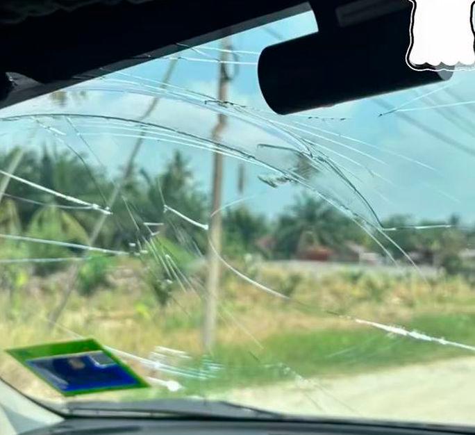 $!Chicken crashes into car windshield in viral dashcam clip