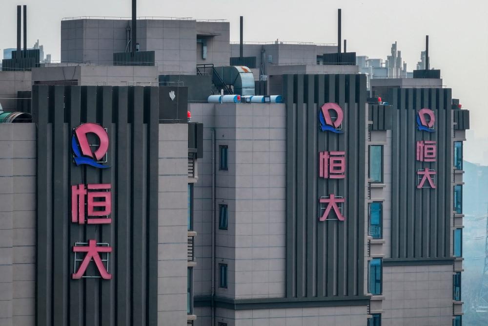 This aerial view shows a housing complex by Chinese property developer Evergrande in Nanjing, in China’s eastern Jiangsu province on January 29, 2024/AFPPix