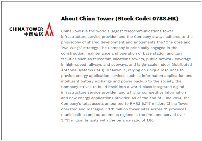 $!China Tower “One Core and Two Wings” Strategy Makes Steady Progress