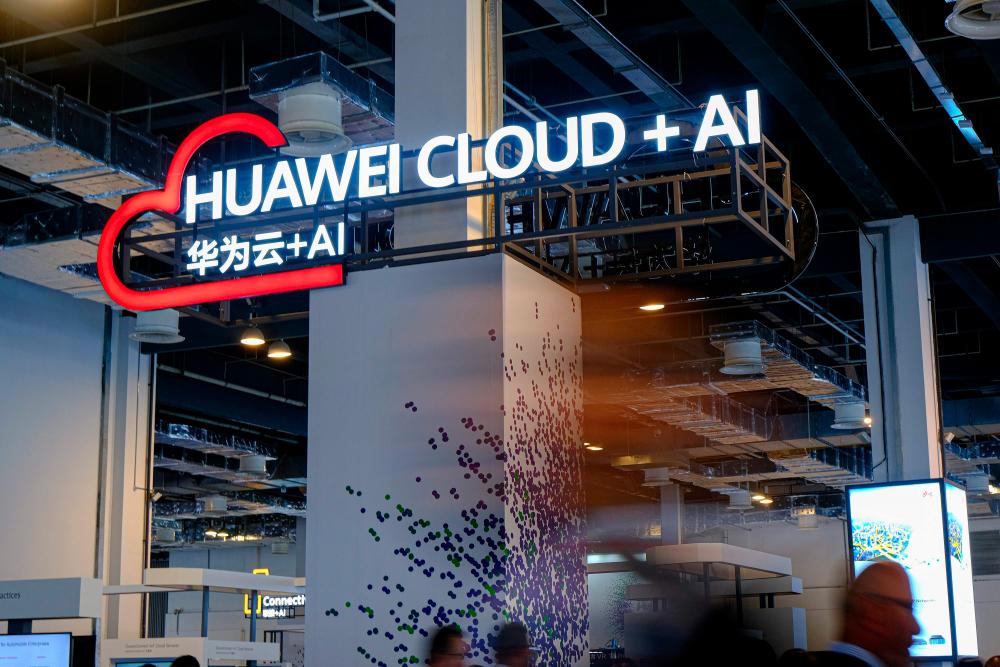 A logo of Huawei Cloud is seen during the 2019 Huawei Connect conference in Shanghai on September 18, 2019. — AFP