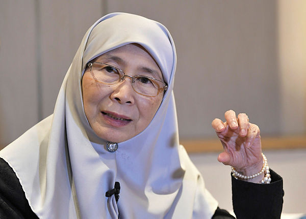 Filepix taken on July 10 shows Deputy Prime Minister Dr Wan Azizah Wan Ismail speaking in Beijing during her official visit to China. — Bernama