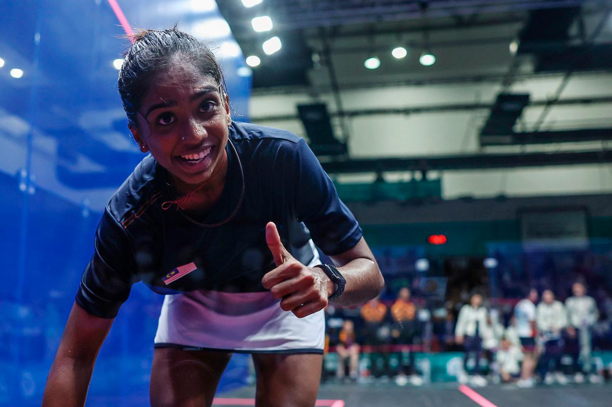 Malaysian squash star S. Sivasangari. - BERNAMApix