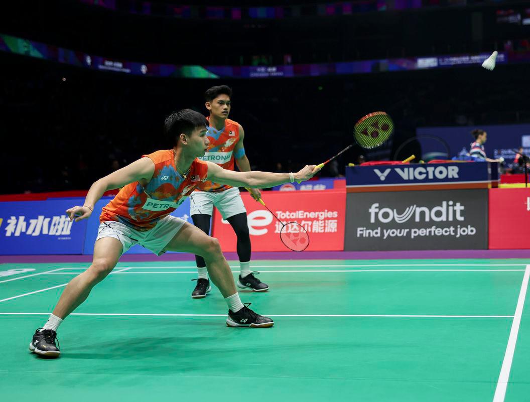 Male doubles badminton players Choong Hon Jian and Muhammad Haikal - BERNAMAPIX