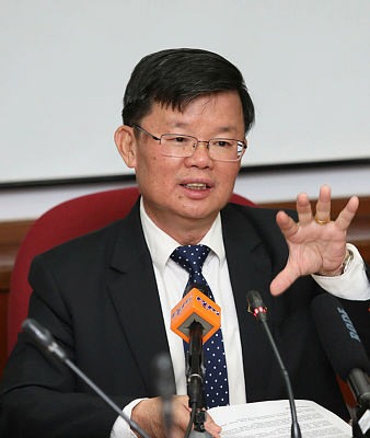 Penang Chief Minister Chow Kon Yeow. — Bernama
