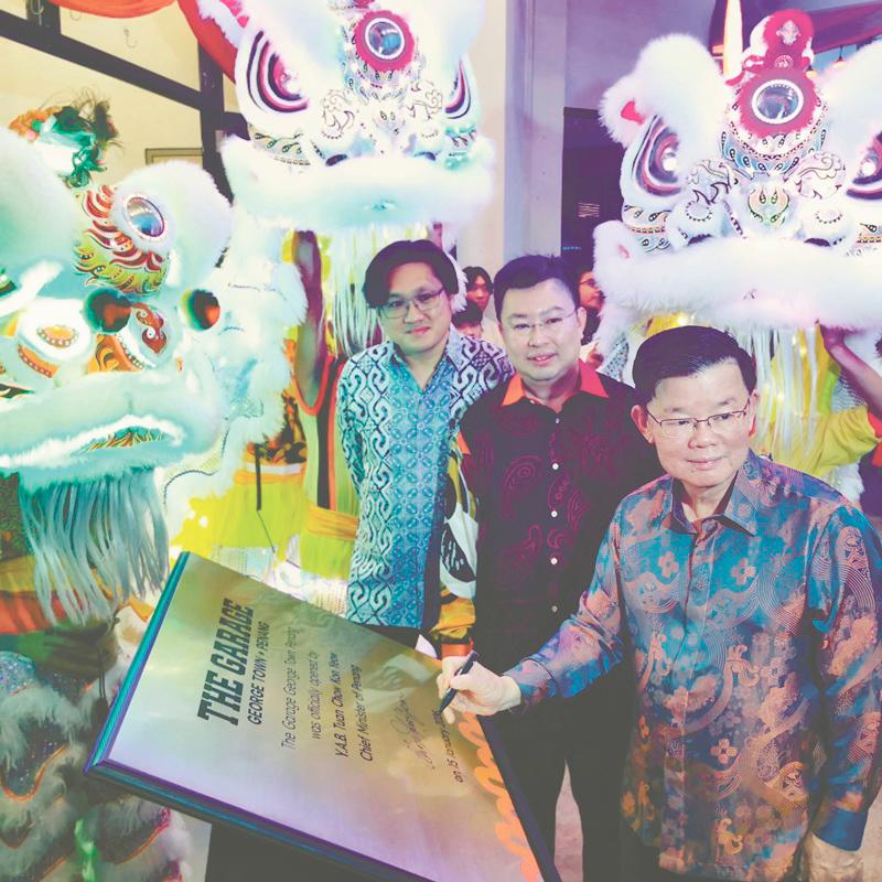 Chow (right) with Yeoh (centre) and Loh during the hotel launch. – T.C. Khor / THESUN