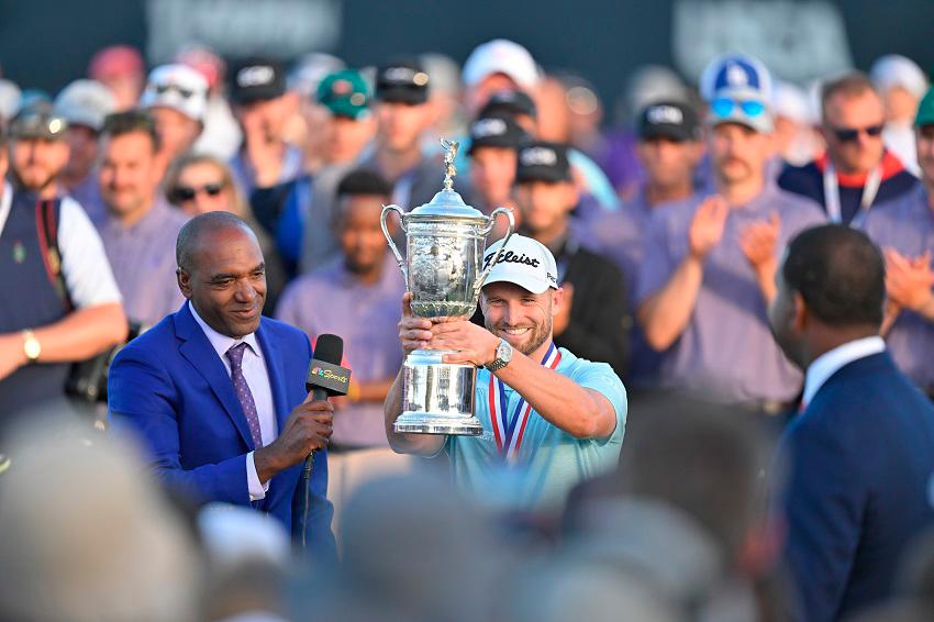 Whydham Clark with his US Open trophy. – Getty Images