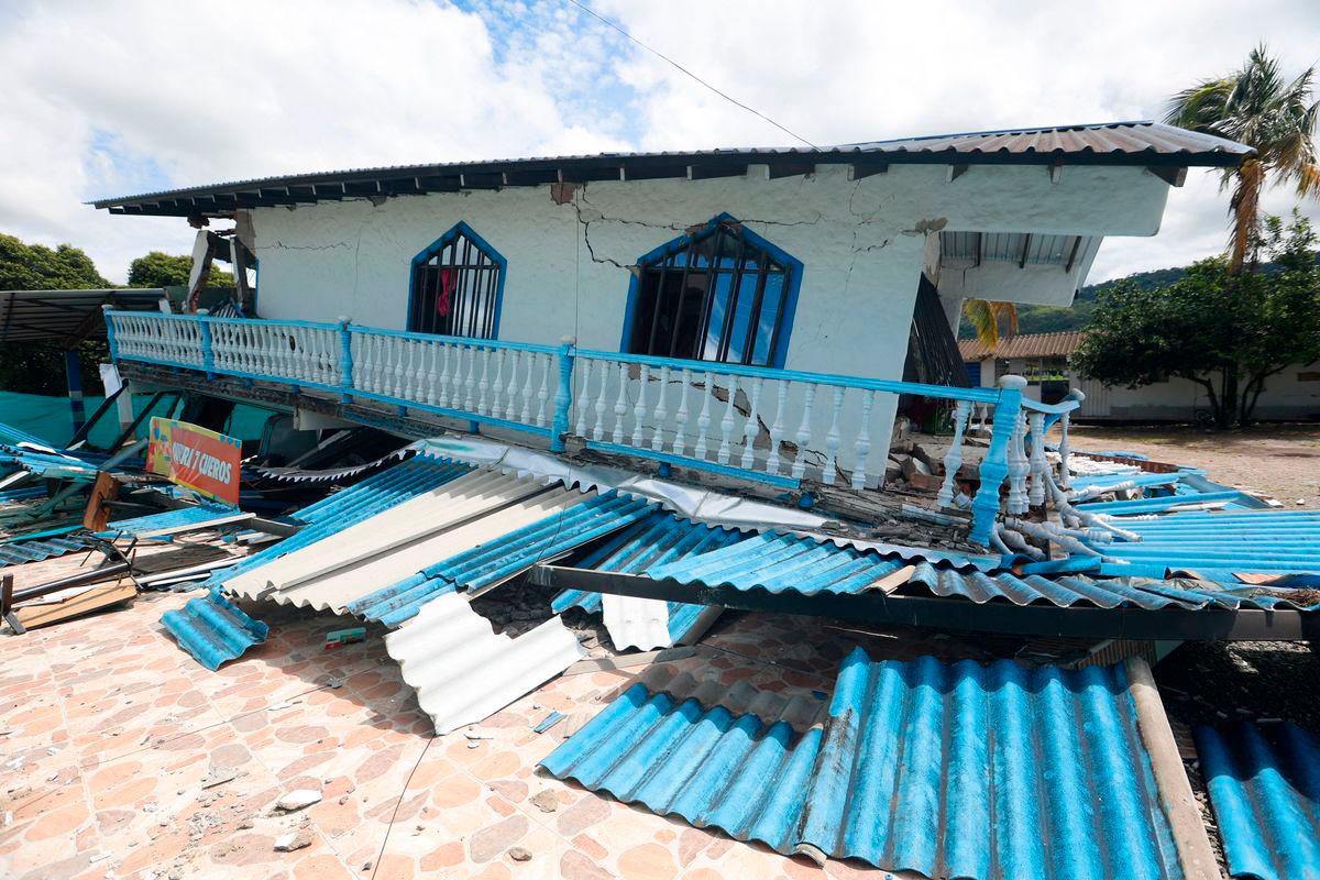 View of the damage caused by an earthquake in Paratebueno, Cundinamarca department, Colombia, on June 8, 2025. AFPpix