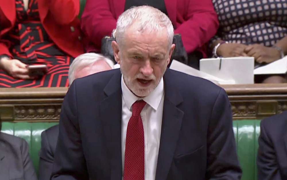 Britain’s opposition Labour Party leader, Jeremy Corbyn, speaks after the voting in Parliament, London, January 29, 2019, in this videograb. — Reuters