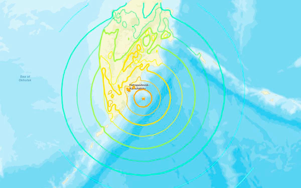 This image courtesy of the US Geological Survey (USGS) shows the epicenter of an 8.7 earthquake that hit off of Russia’s far east on July 30, 2025 - AFP PHOTO / HANDOUT/ US Geological Survey (USGS)