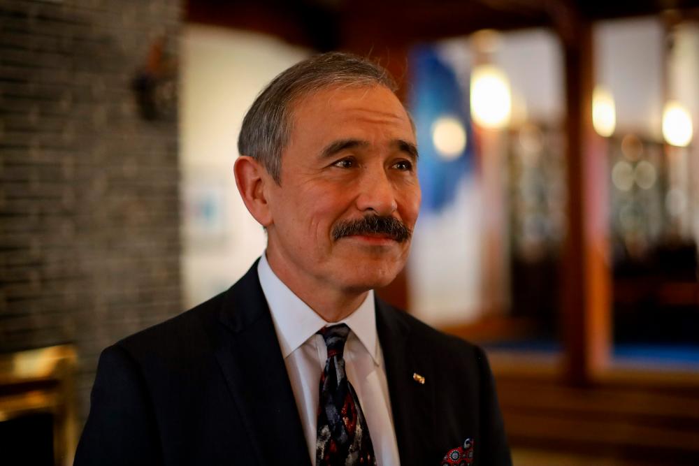 US Ambassador to South Korea Harry Harris poses for a photo after a group interview at the ambassador's residence in Seoul on January 16, 2020. - AFP
