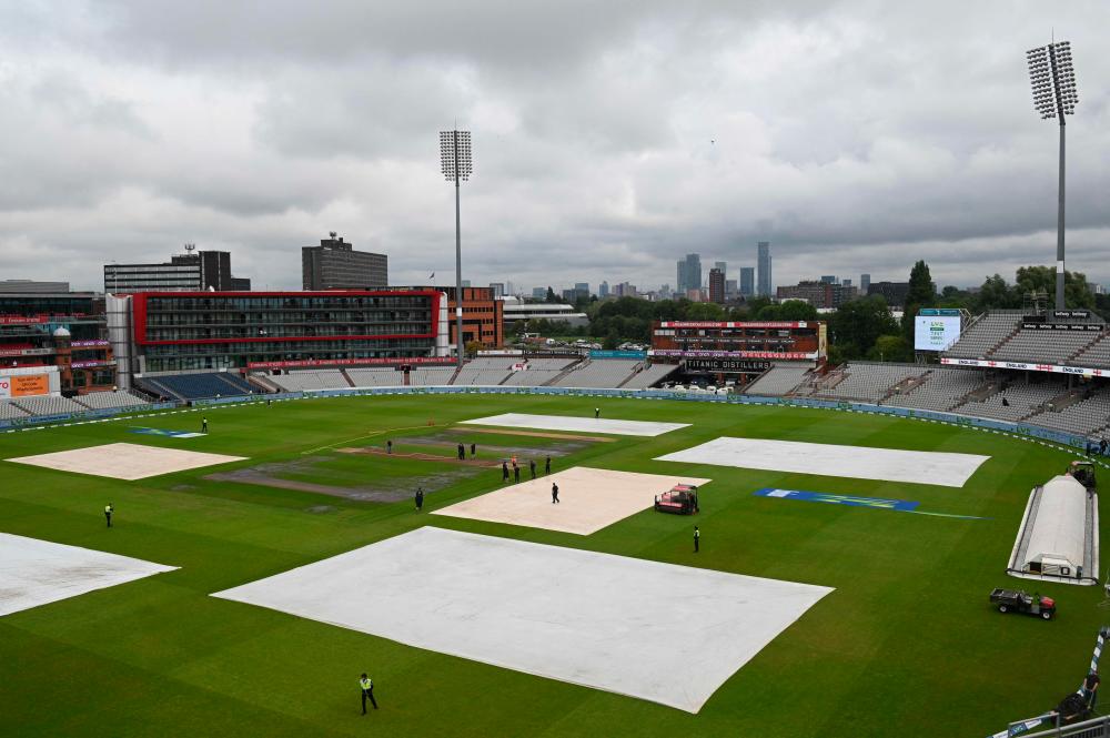 Empty stands following news of the cancellation of the fifth cricket Test match between England and India at Old Trafford cricket ground in Manchester, north-west England on September 10, 2021. AFPpix