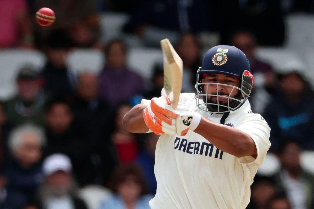 India's Rishabh Pant plays a shot on day four of the first cricket test match between England and India at Headingley cricket ground in Leeds, northern England on June 23, 2025. - AFPPIX