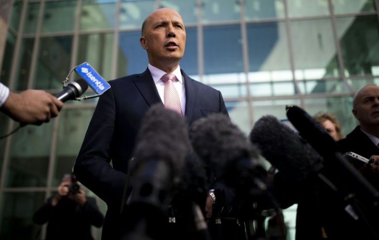 The controversial legislation would give hardline Home Affairs Minister Peter Dutton the ability to prevent suspected terrorists from returning to Australia. — AFP