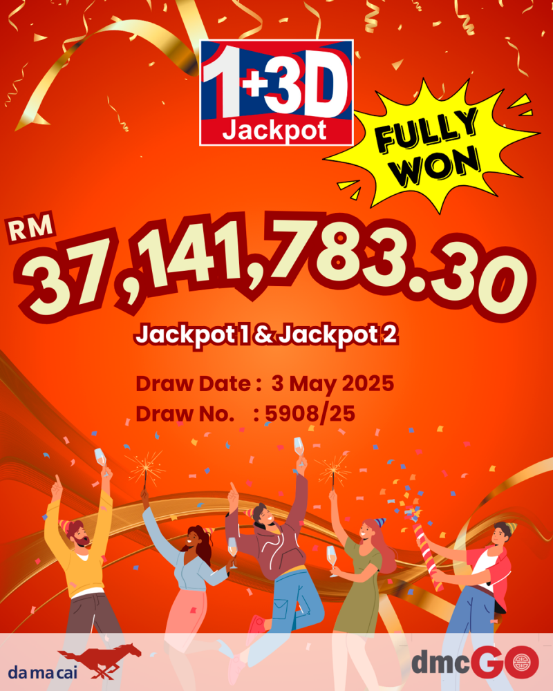 “Pursue my dream of starting my own business” - Selangor man wins RM19 million in Da Ma Cai 1+3D Jackpot