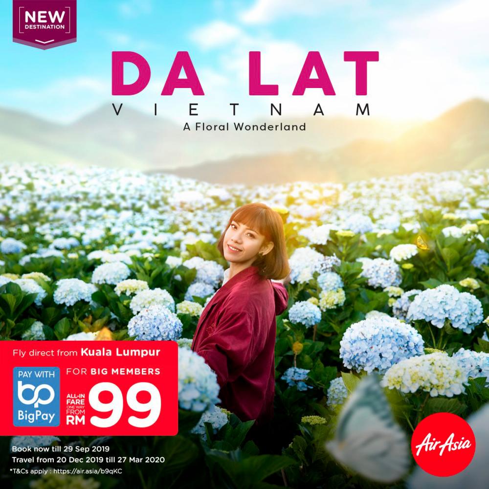 AirAsia reveals exclusive route from Kuala Lumpur to Da Lat
