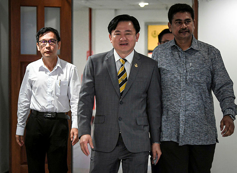 Perak state executive councillor, Paul Yong Choo Kiong, heads to his office at the Perak State Secretariat, on July 12, 2019. — Bernama
