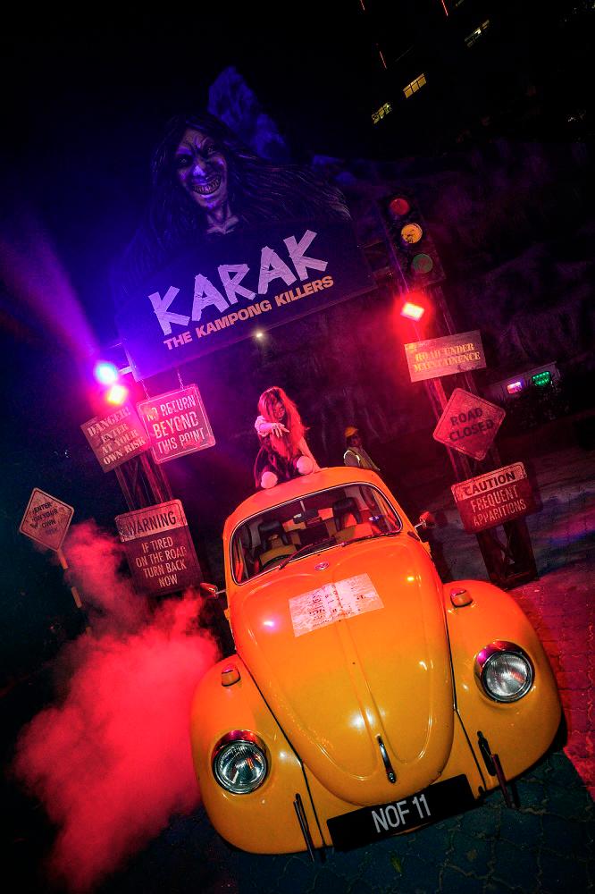 $!Nights of Fright 11’s Karak: The Kampong Killers attraction plunges guests into Malaysia’s most infamous urban legend along the haunted highway.